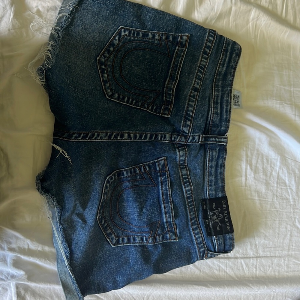True Religion Ripped Jean shorts